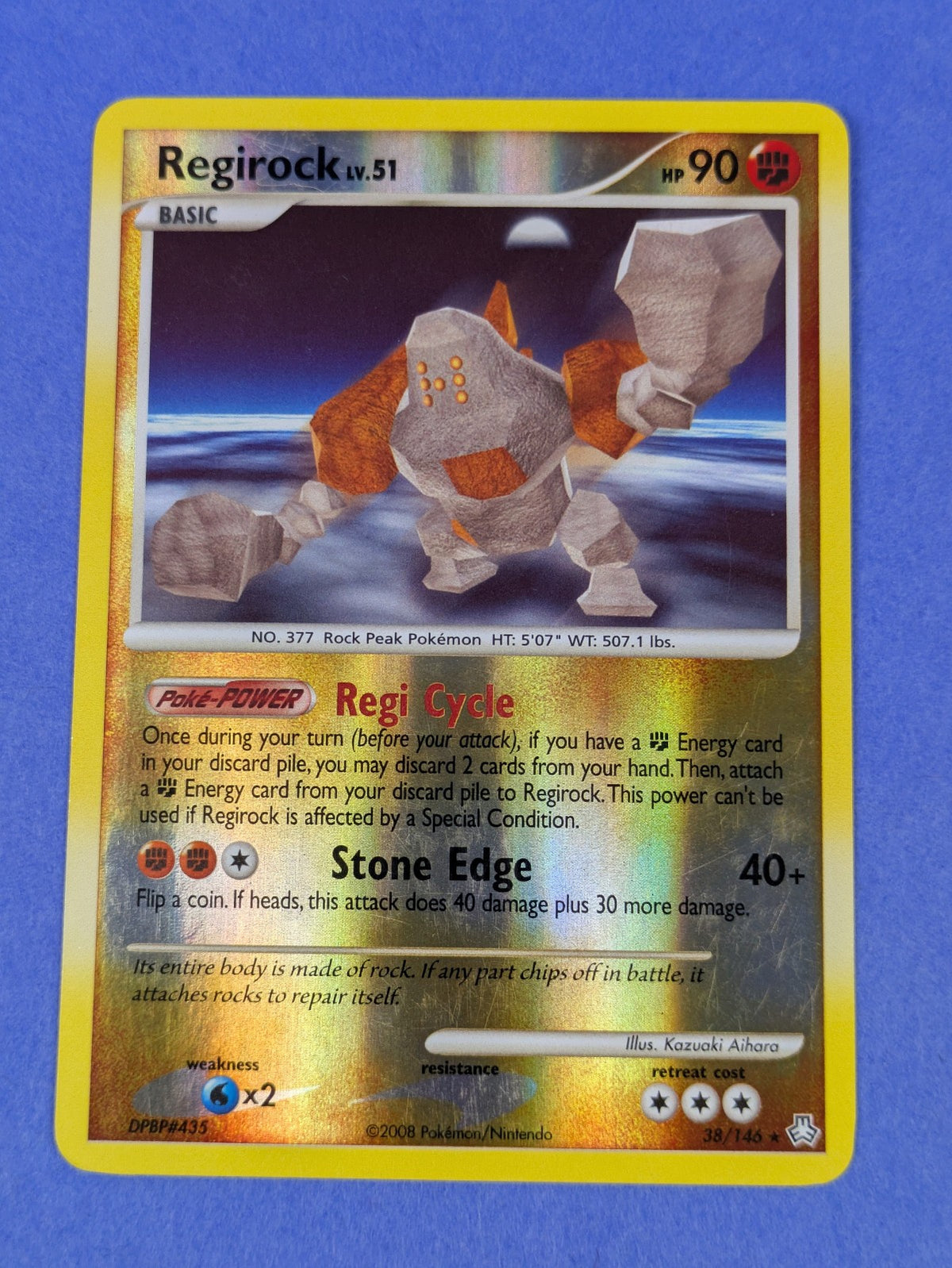 Regirock - 38/146 - Rare Reverse Holo Legends Awakened - Pokemon Card - LP
