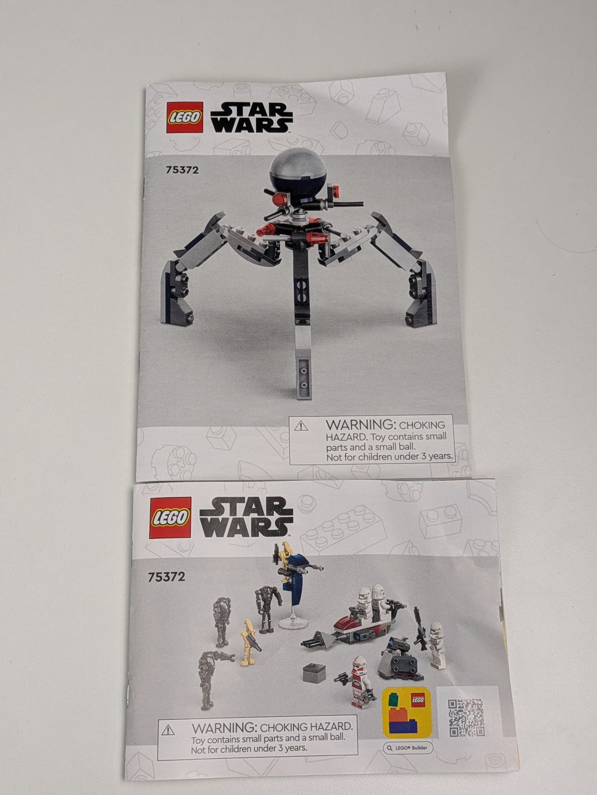 Lego Star Wars: Clone Trooper & Battle Droid Battle Pack Set 75372 Complete Set
