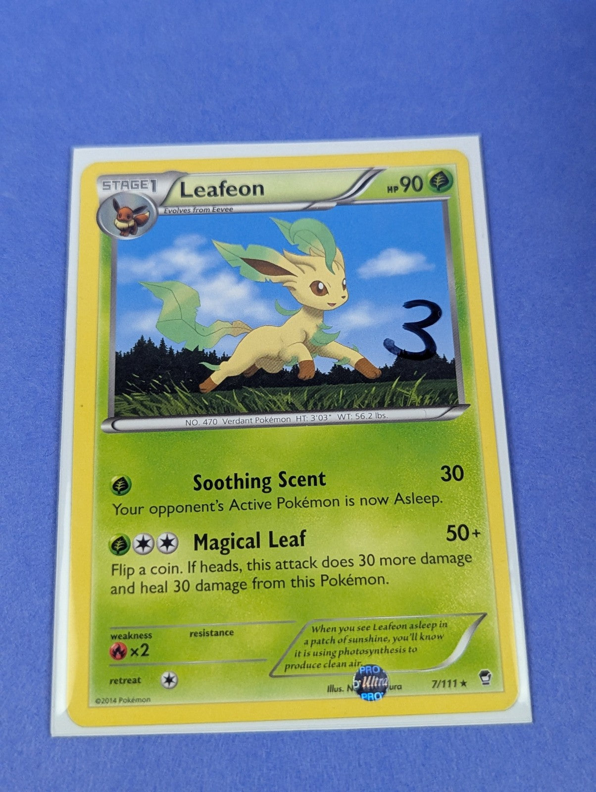 Leafeon - 7/111 - Rare XY: Furious Fists - Pokemon Card - LP