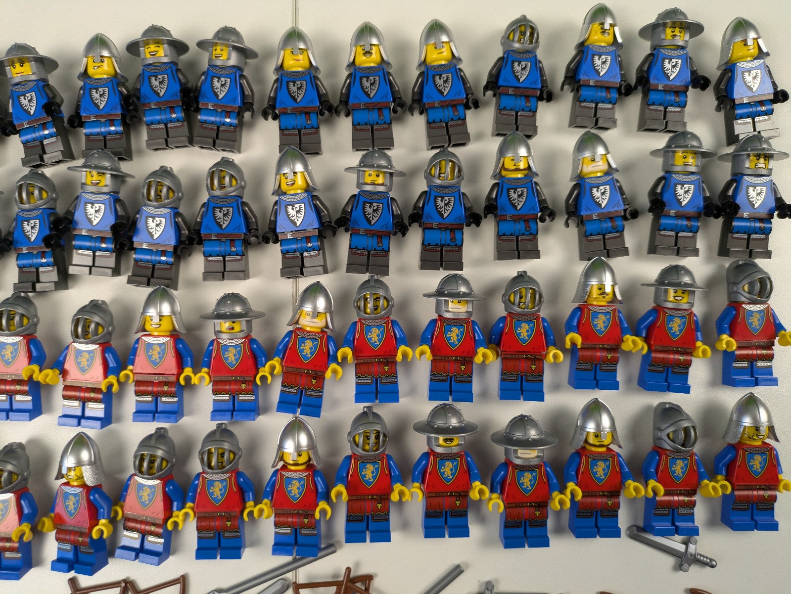 Lego Castle: 30 Black Falcons vs 30 Lion Knights Army Pack 60 Minifigures Total!