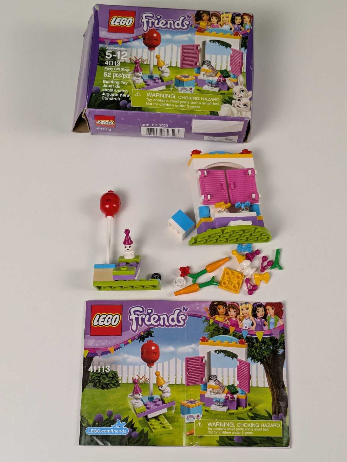 Lego Friends: Party Gift Shop Set 41113 - Complete Set