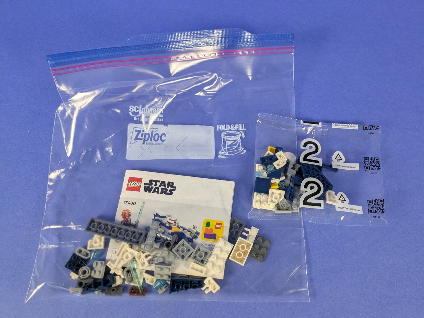 Lego Star Wars: Plo Koon's Jedi Starfighter Microfighter 75400 Incomplete Set