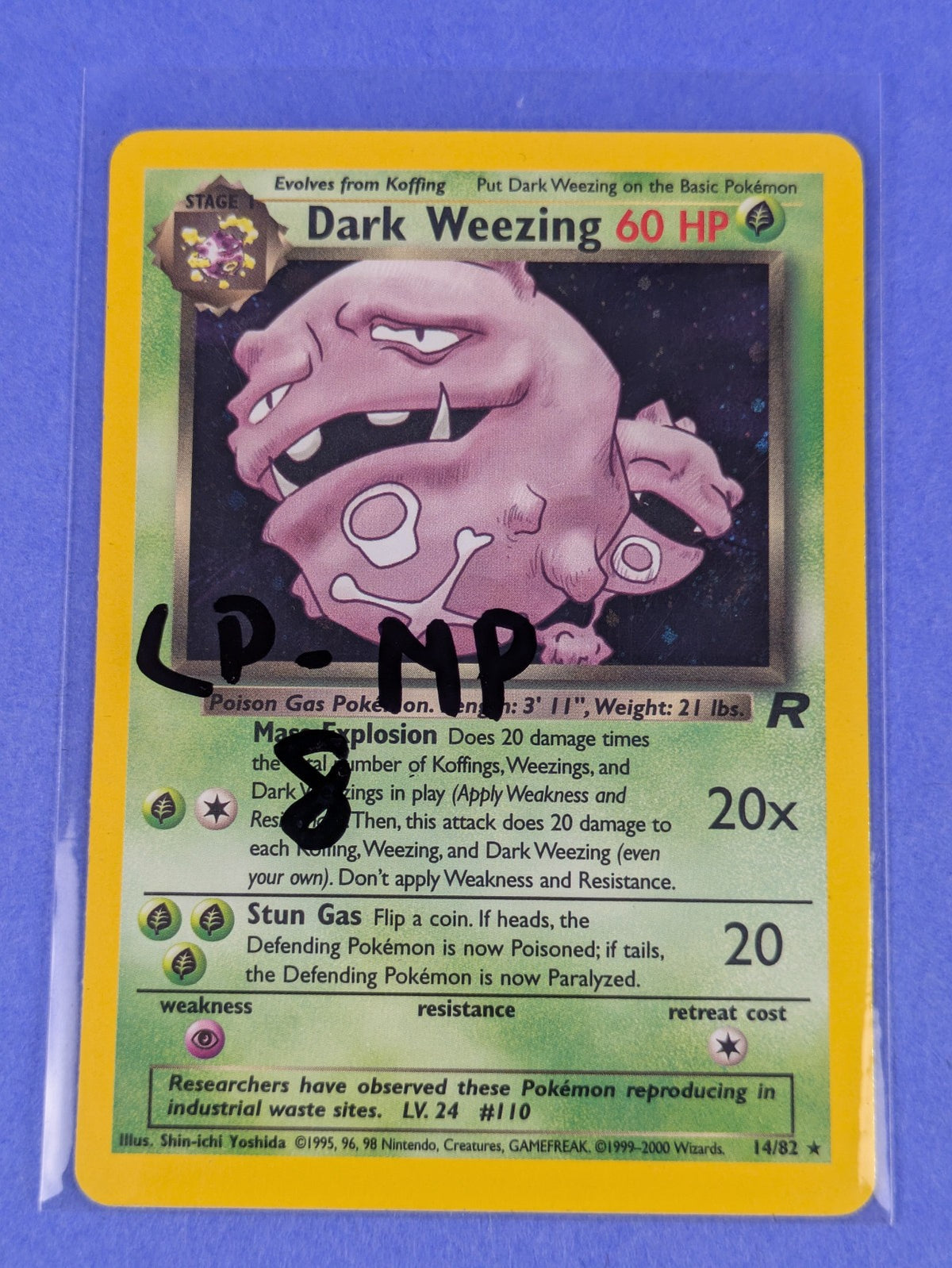 Dark Weezing - 14/82 - Holo Unlimited Team Rocket - Pokemon Card - MP