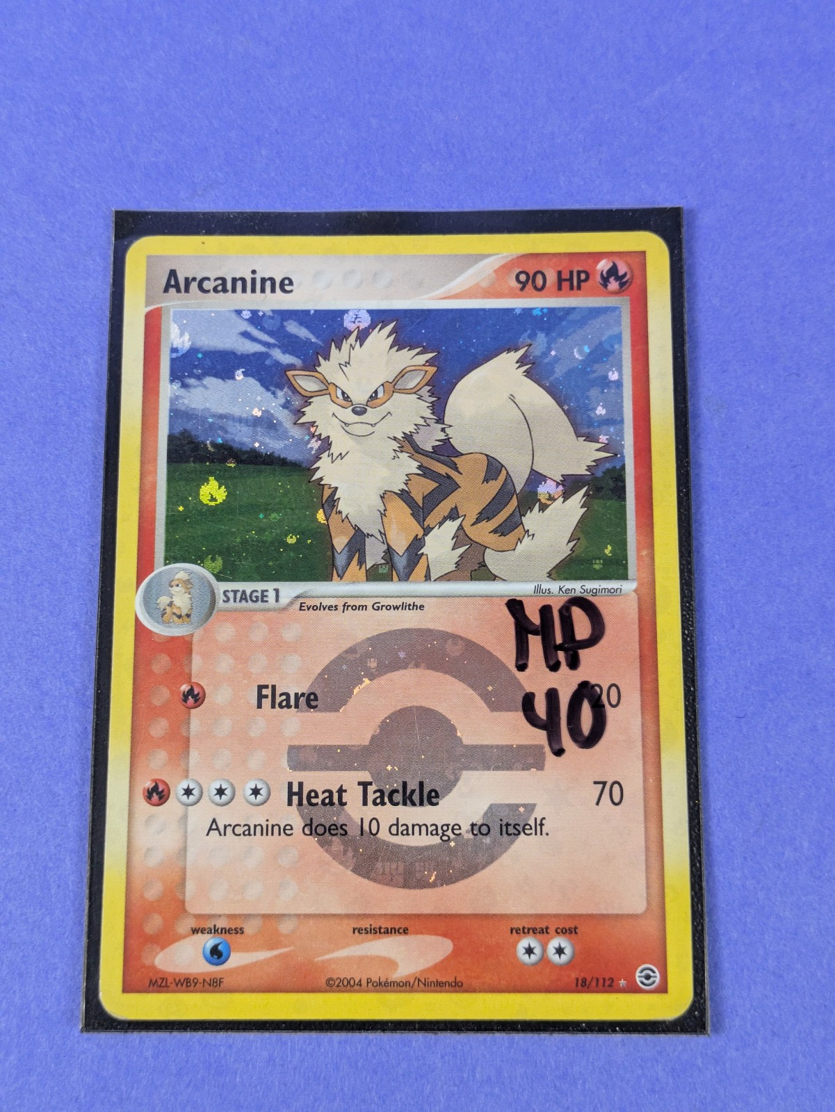 Arcanine [Reverse Holo] 18/112 - Pokemon Card - MP