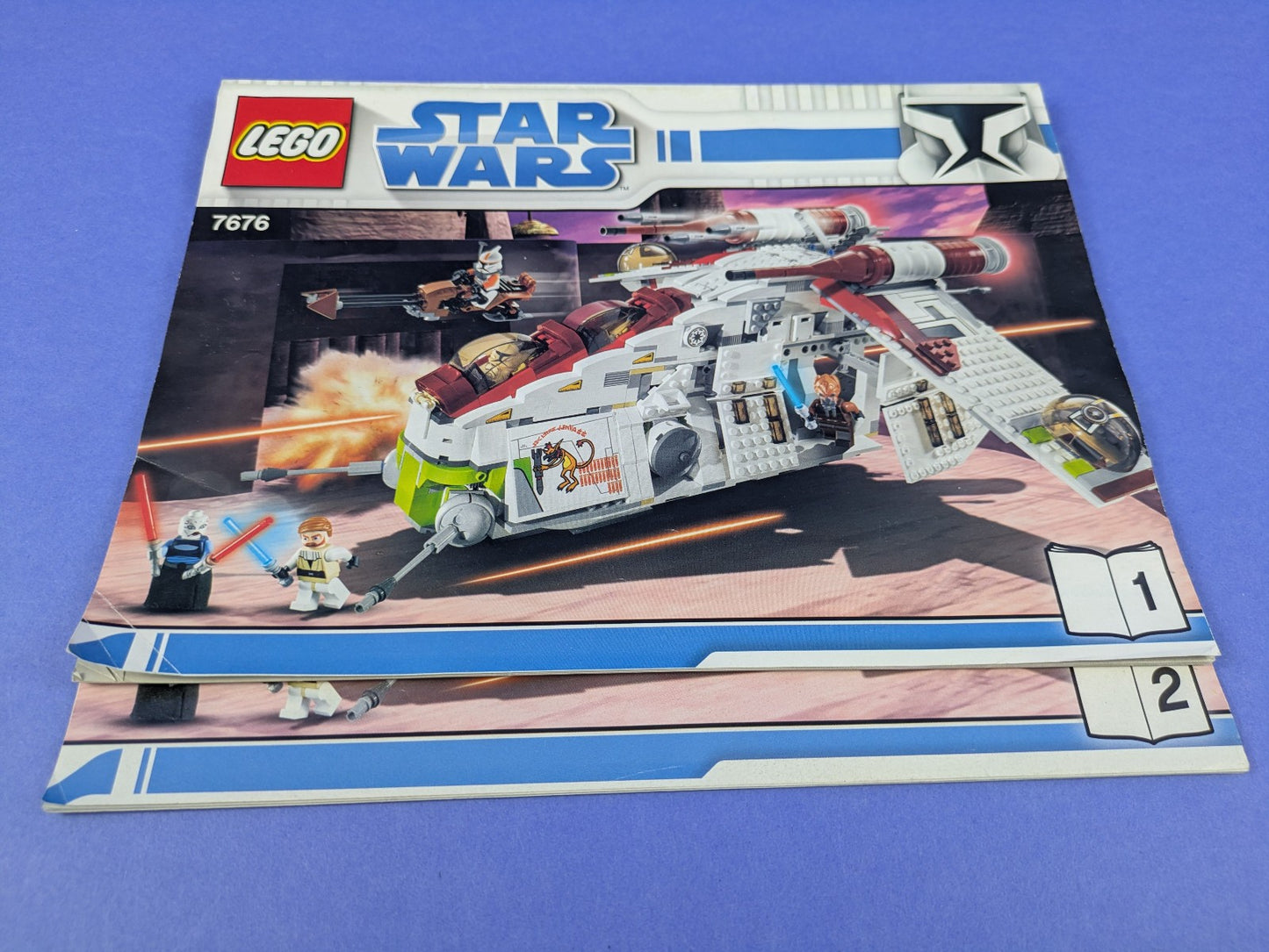 LEGO Star Wars Republic Attack Gunship 7676 Complete Set Pre-Owned