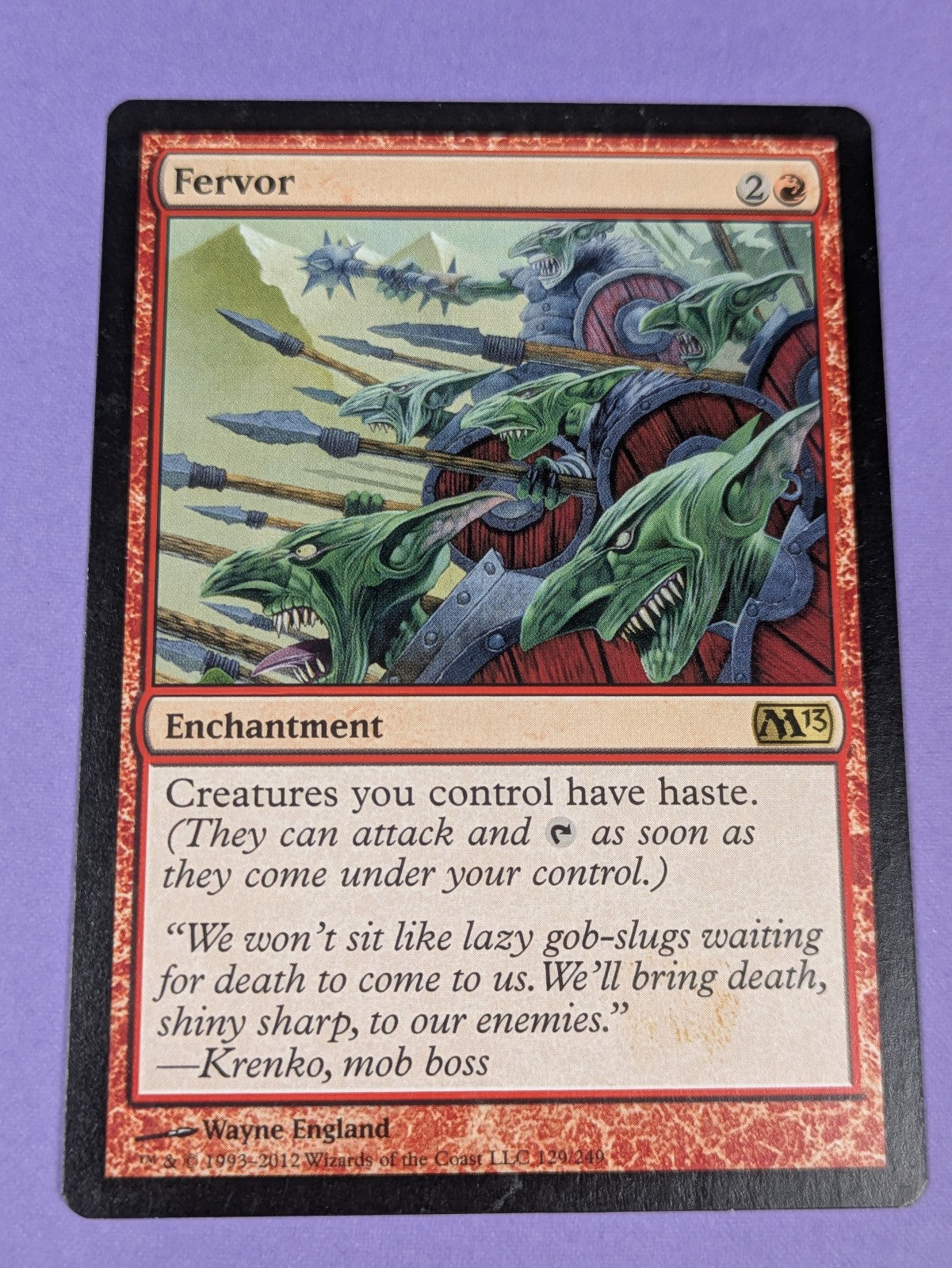 MTG Magic the Gathering: Magic 2013: Fervor #129/249 Rare - NM