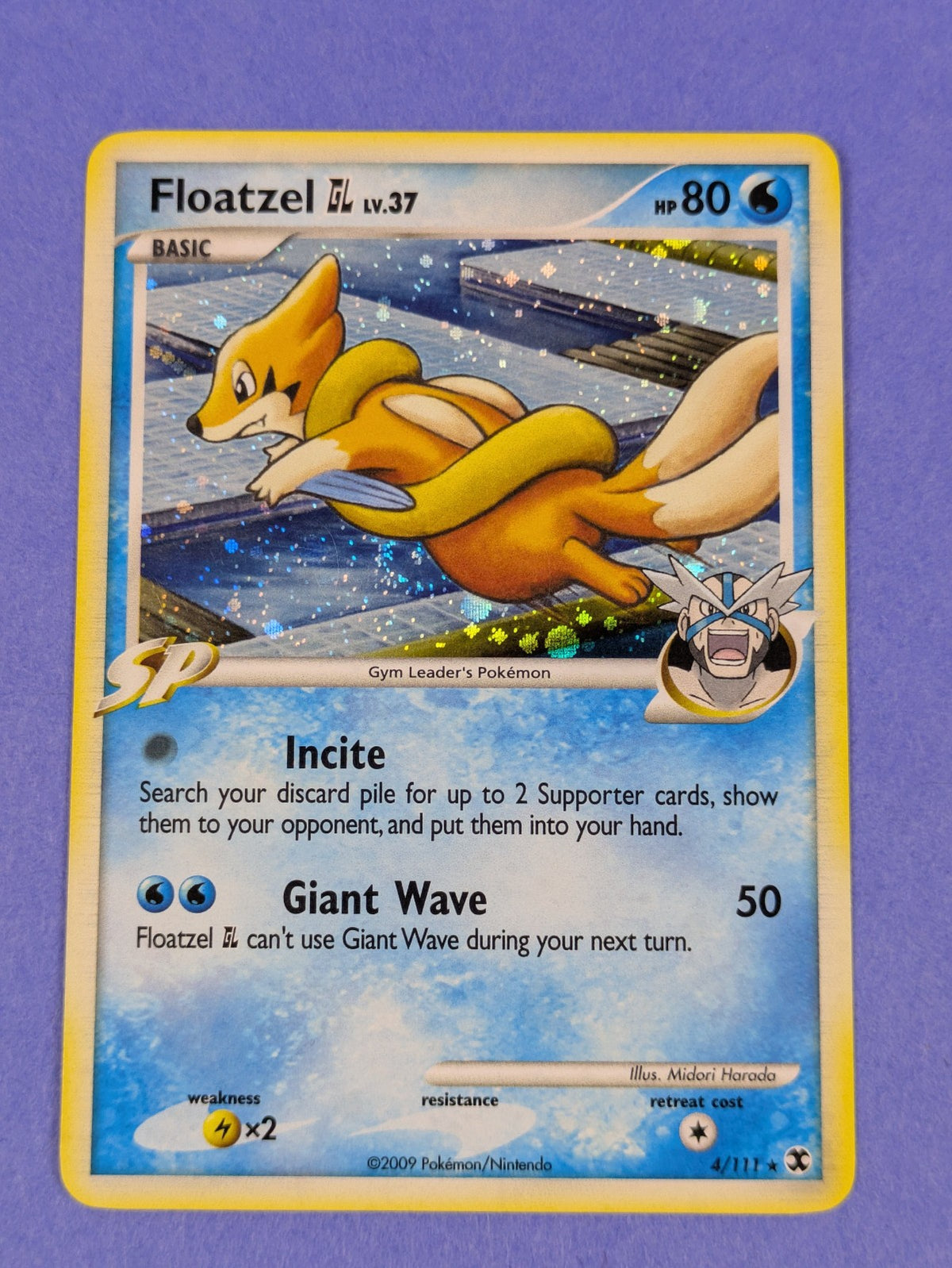 Floatzel GL - 4/111 - Holo Rare Rising Rivals - Pokemon Card - NM