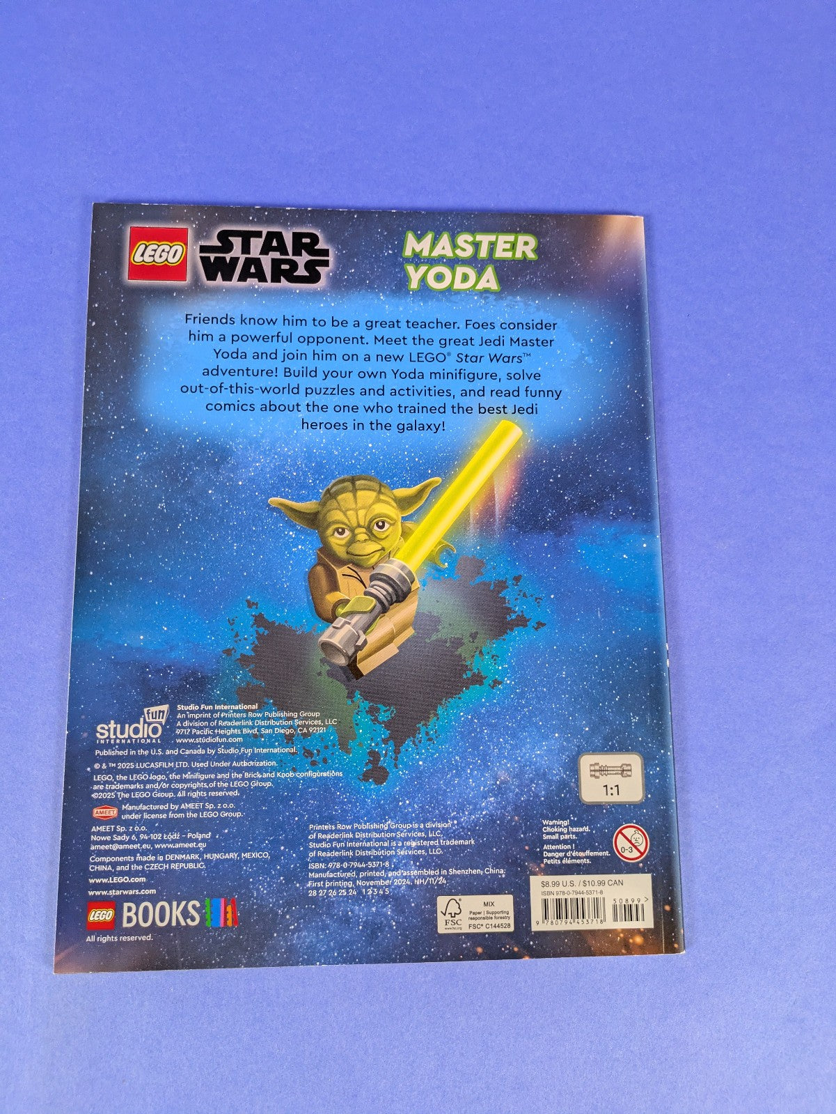 Lego Star Wars: Activity Book:Star Wars - Master Yoda Set b25sw06 No Minifigure