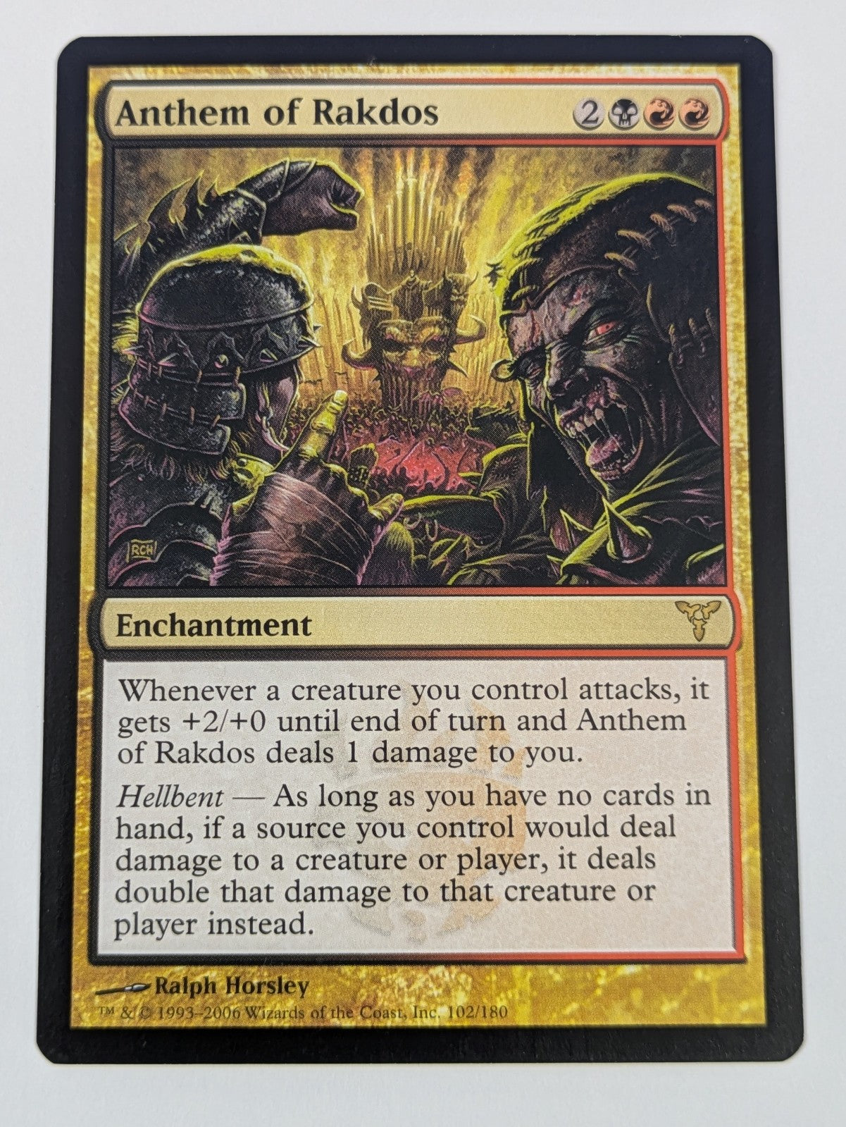 MTG Magic: Dissension: Anthem of Rakdos #102/180 Rare - NM