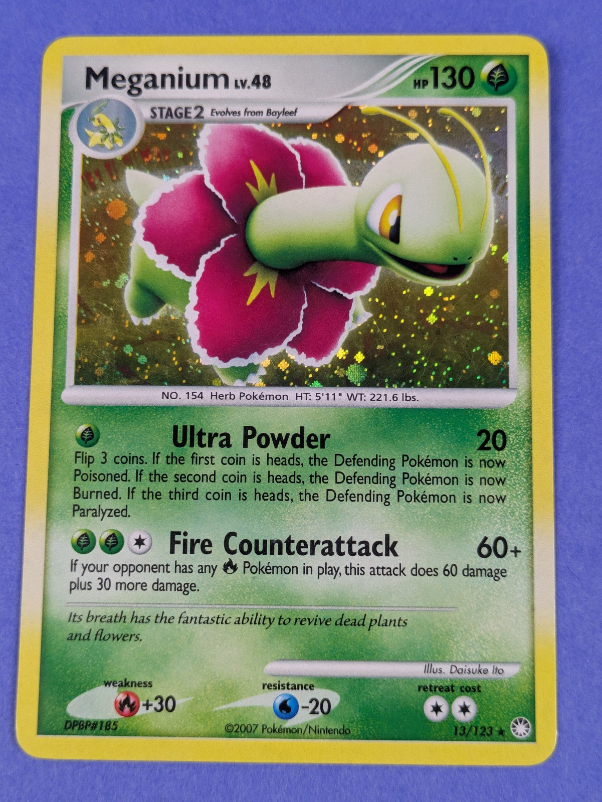 Meganium - 13/123 - Holo Rare Mysterious Treasures - Pokemon Card - LP