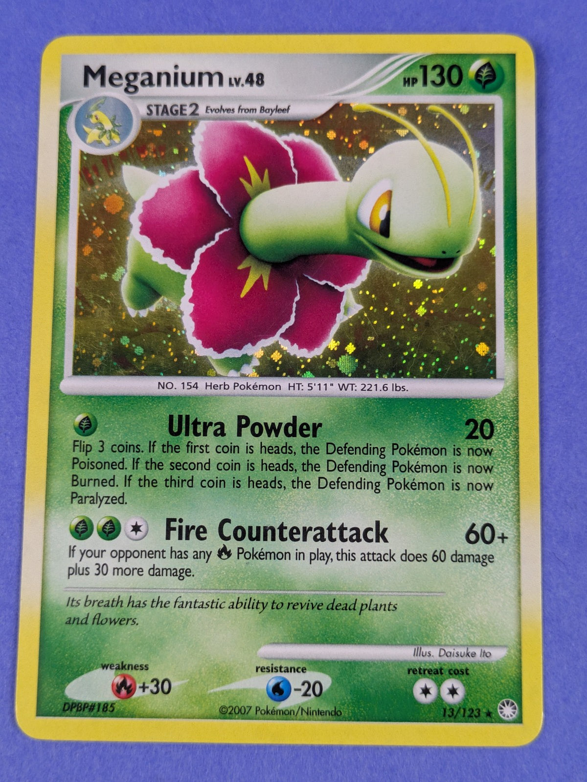 Meganium - 13/123 - Holo Rare Mysterious Treasures - Pokemon Card - LP