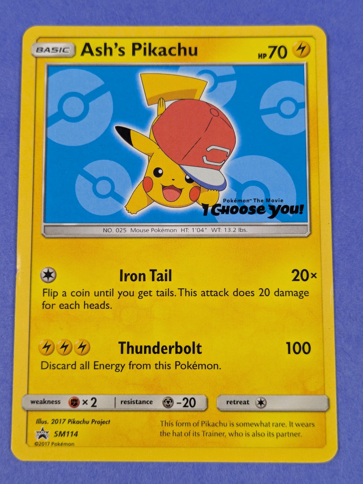 Ash's Pikachu - SM114 - Promo Sun & Moon Promos - Pokemon Card - DMG