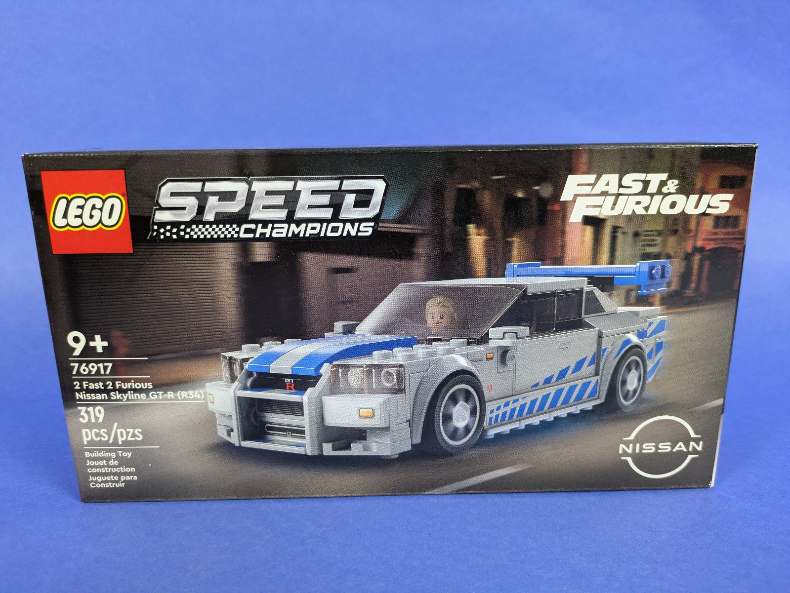 Lego SPEED CHAMPIONS: 2 Fast 2 Furious Nissan Skyline GT-R (R34) Set 76917 NEW!