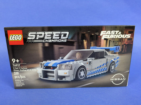 Lego SPEED CHAMPIONS: 2 Fast 2 Furious Nissan Skyline GT-R (R34) Set 76917 NEW!