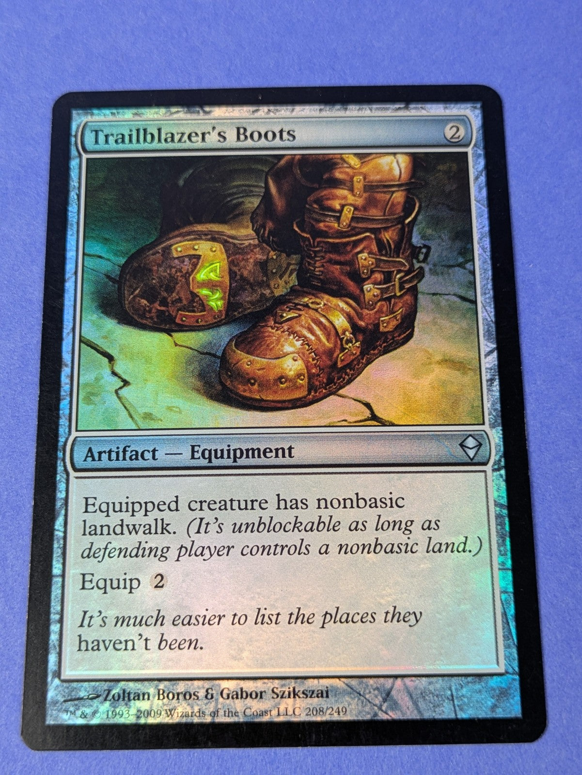 MTG Magic: Zendikar: Trailblazer's Boots Foil #208/249 Uncommon - NM