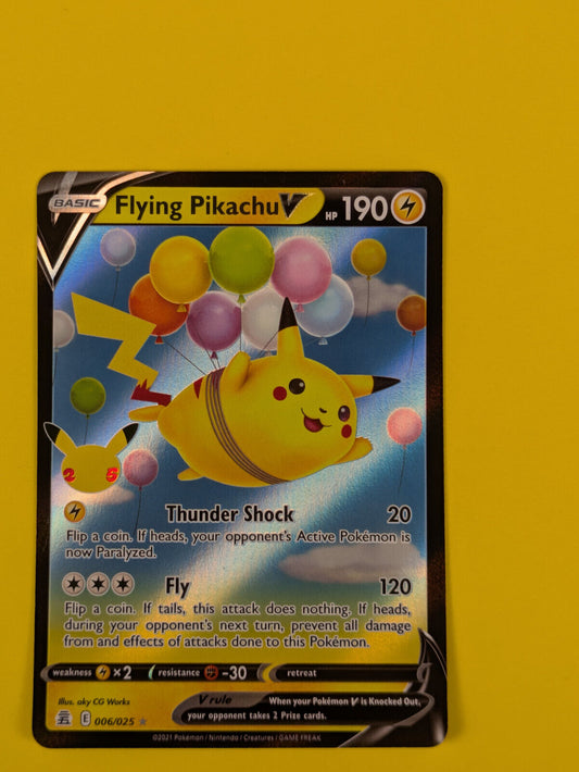 Flying Pikachu V - 6/25 - Ultra Rare Celebrations - Pokemon Card - NM