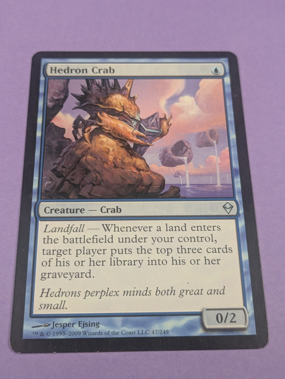 MTG Magic: Zendikar: Hedron Crab #47/249 Uncommon - LP