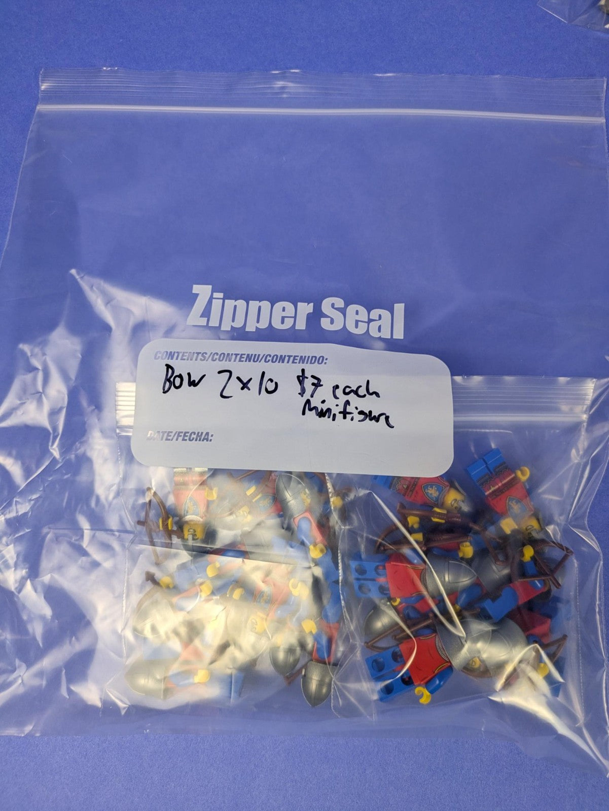 Lego Castle: Lion Knight - Male Nasal Helmet w/ Bow - 10 Army Pack!