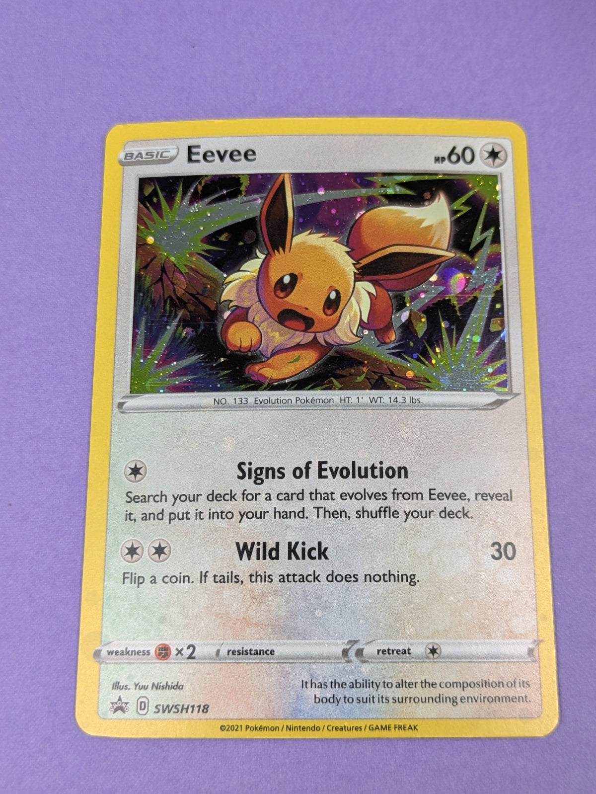 Eevee - SWSH118 - Promo Holo SWSH Promos  - Pokemon Card - NM