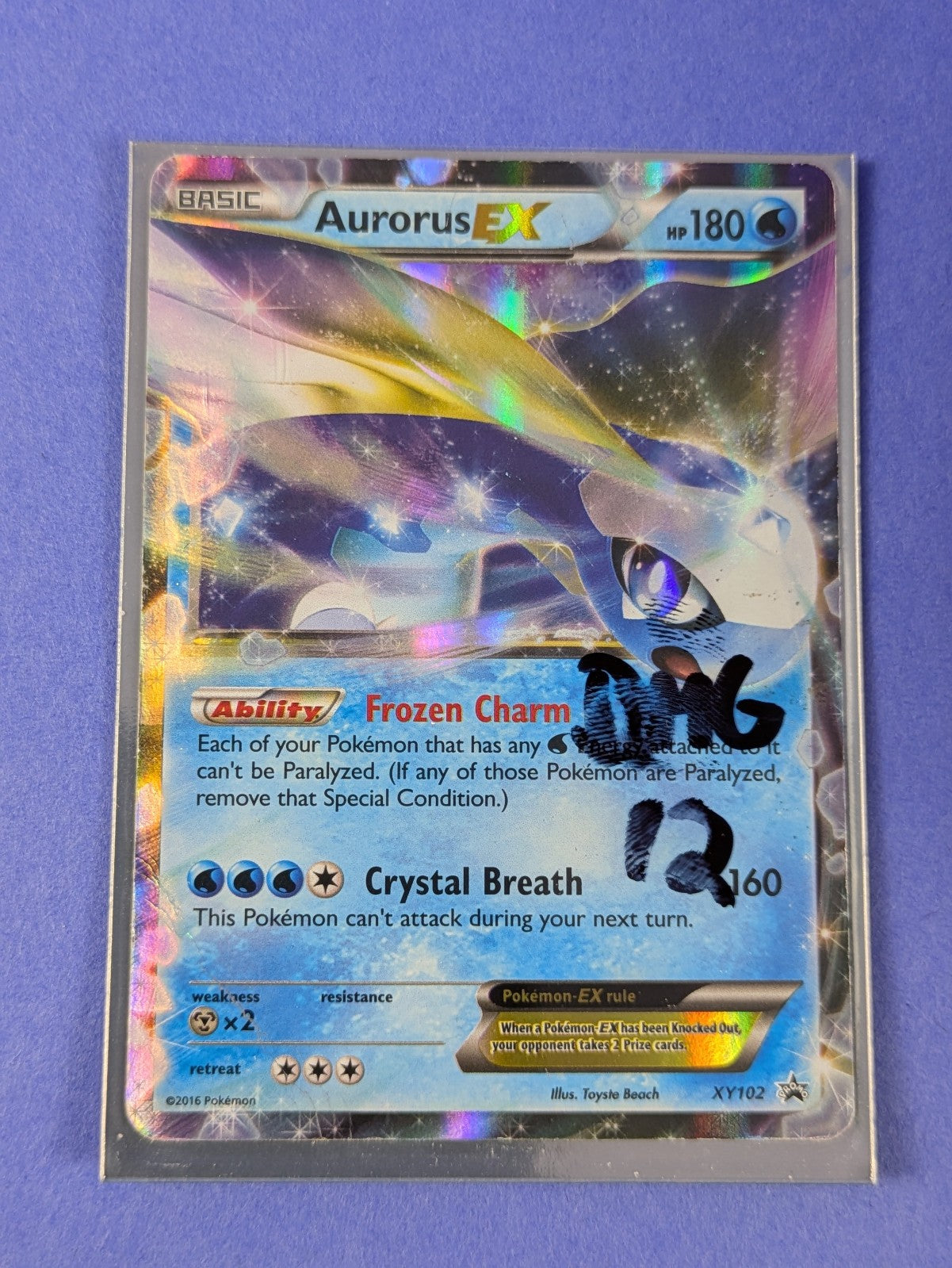 Aurorus EX - XY102 - Ultra Rare Promo XY Promos - Pokemon Card - DMG