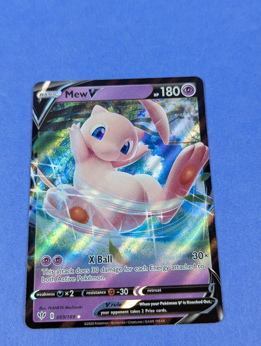 Mew V - 069/189 - Rare Ultra Holo Darkness Ablaze - Pokemon Card - NM