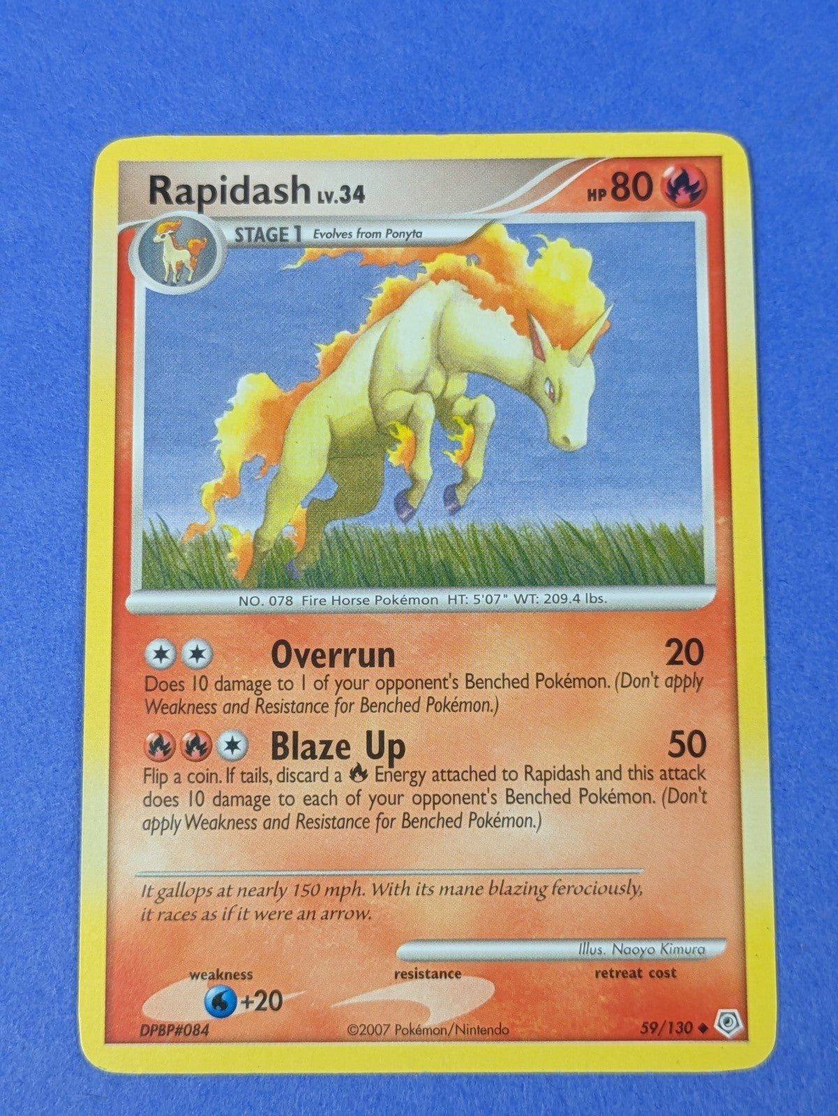 Rapidash - 59/130 - Uncommon Diamond & Pearl - Pokemon Card - MP