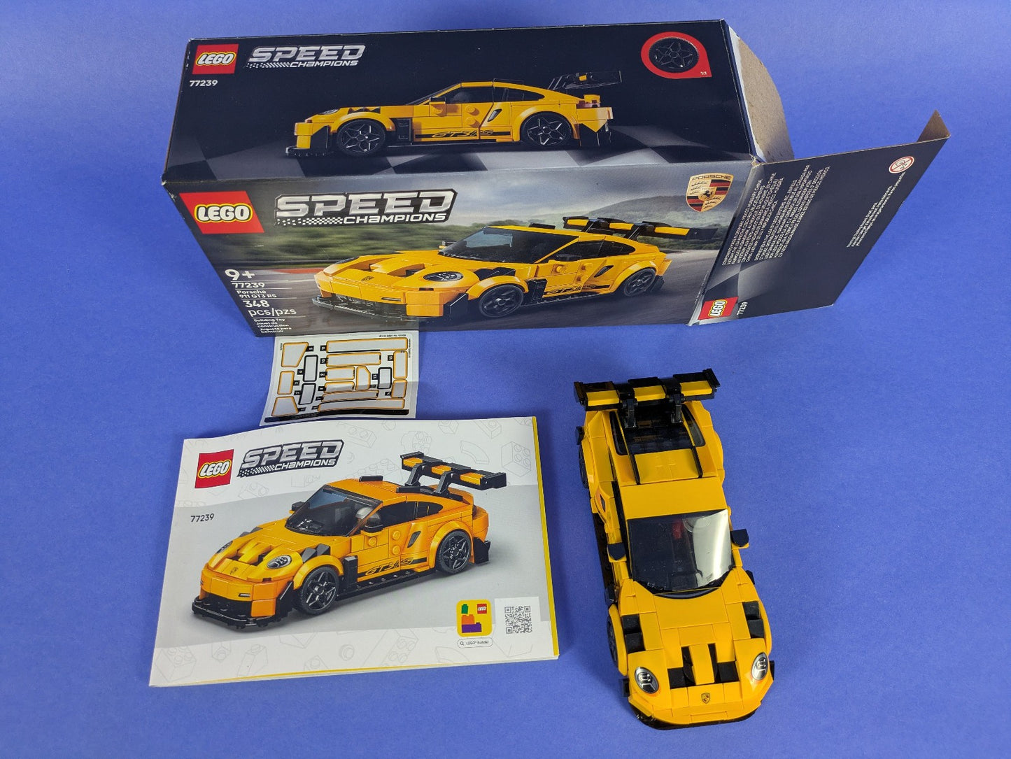 Lego SPEED CHAMPIONS: Porsche 911 GT3 RS Set 77239 Complete Set