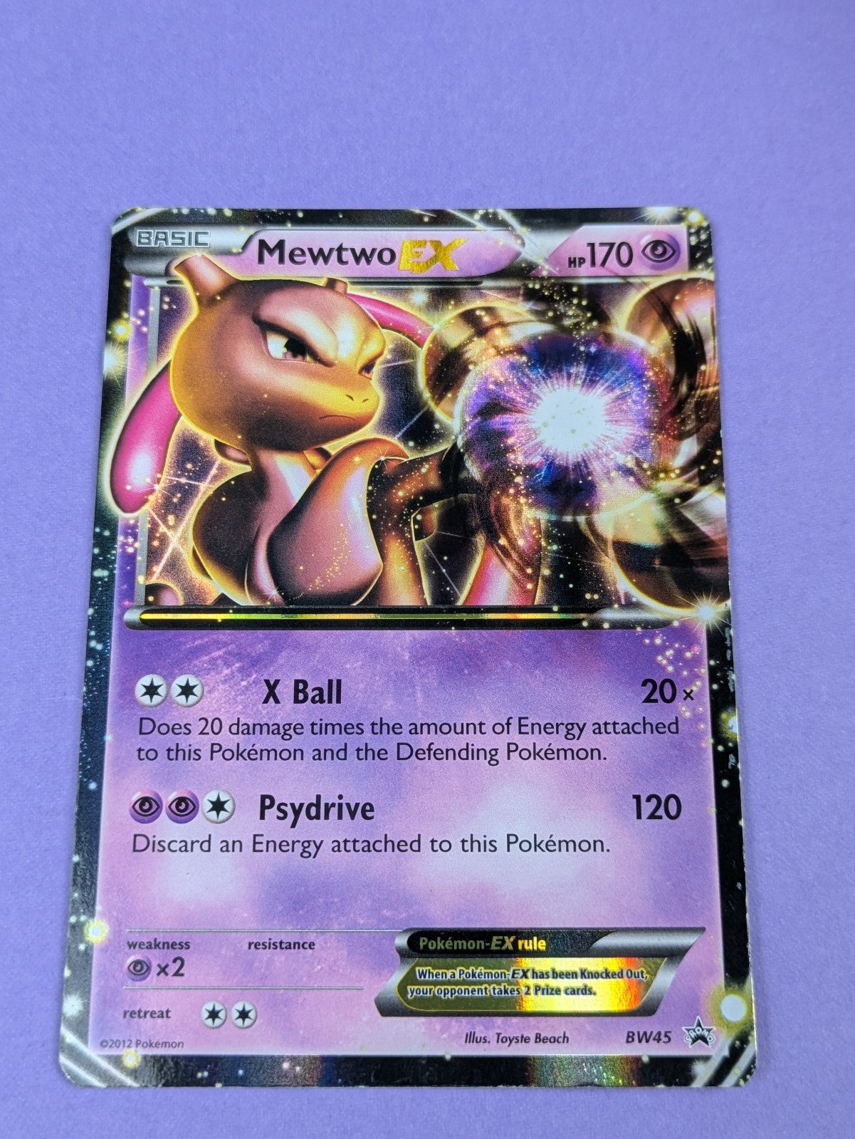 Mewtwo EX - BW45 - Promo Holo Black & White - Pokemon Card - MP