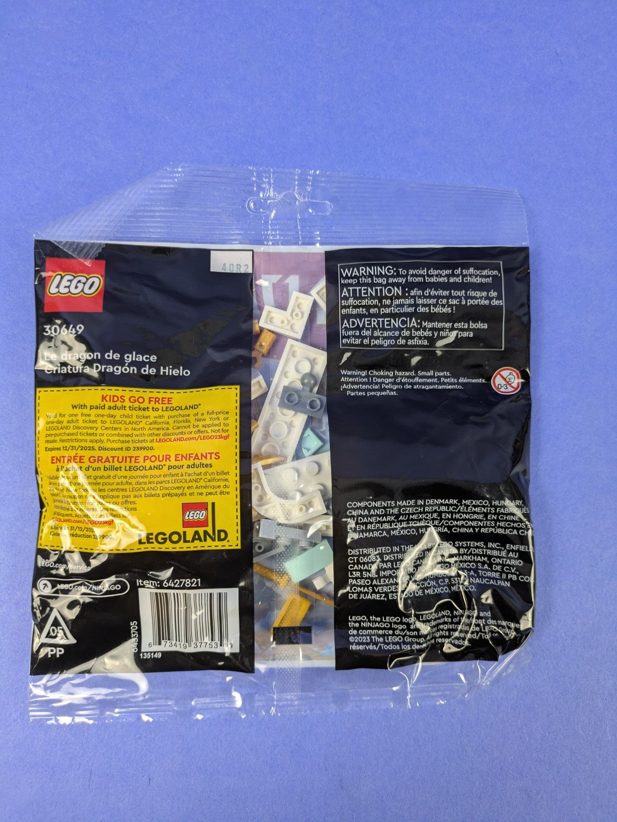 LEGO NINJAGO Ice Dragon Creature Polybag 30649