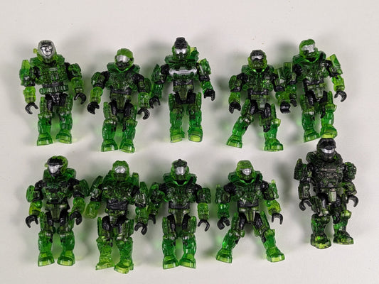 HALO Mega Bloks Construx Green Infected Spartan (10X) FRM20 Faithful vs Fallen