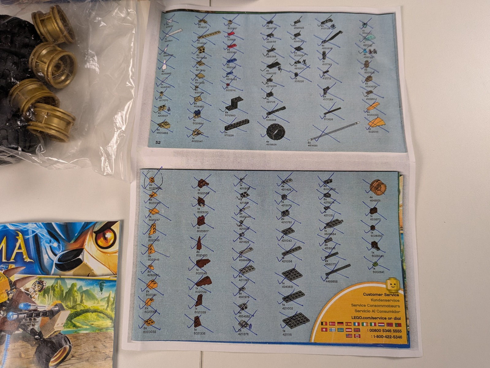 Lego LEGENDS OF CHIMA: Lennox' Lion Attack Set 70002 - Incomplete