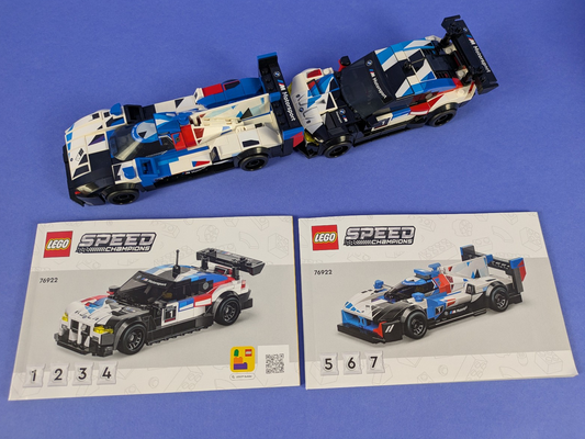 Lego SPEED CHAMPIONS: BMW M4 GT3 & BMW M Hybrid V8 76922 Incomplete Set