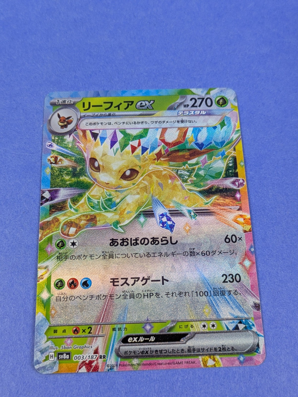 Leafeon EX - 003/187 - RR Holo Terastal Fest ex Japanese - Pokemon - NM