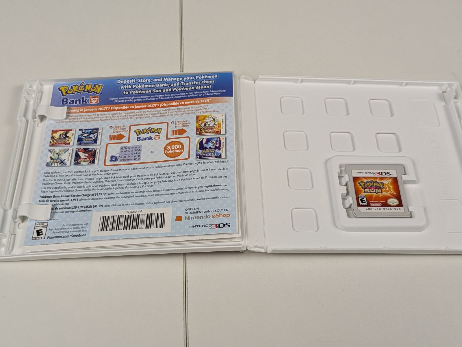 Pokémon Sun (Nintendo 3DS, 2016) CIB