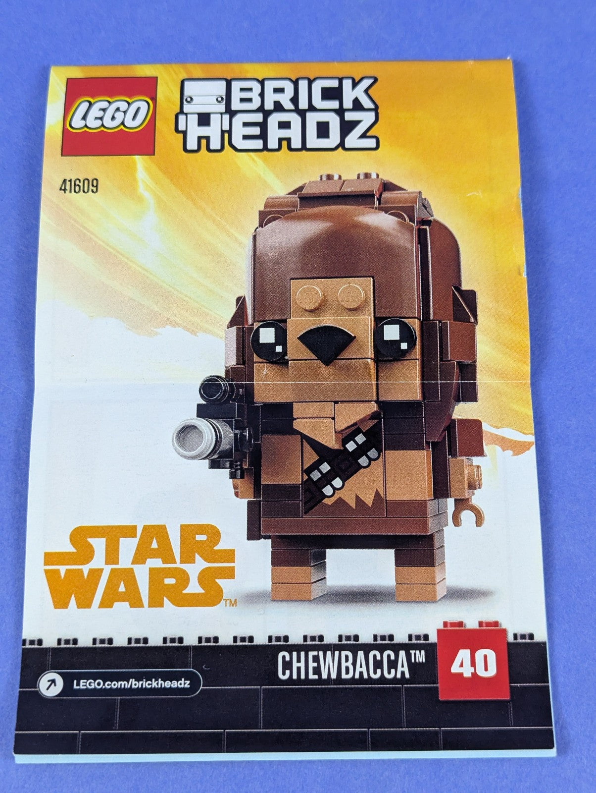 LEGO BrickHeadz Star Wars Chewbacca 41609 Complete Set Pre-Owned
