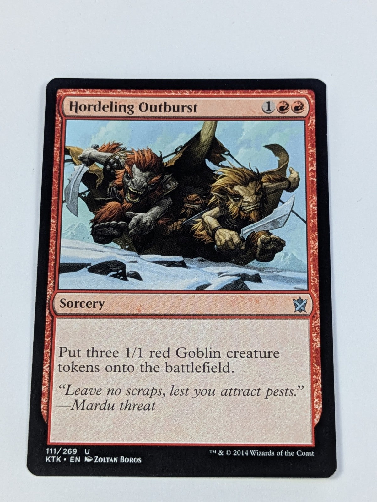 MTG Magic: Khans of Tarkir: Hordeling Outburst #111/269 Uncommon - LP