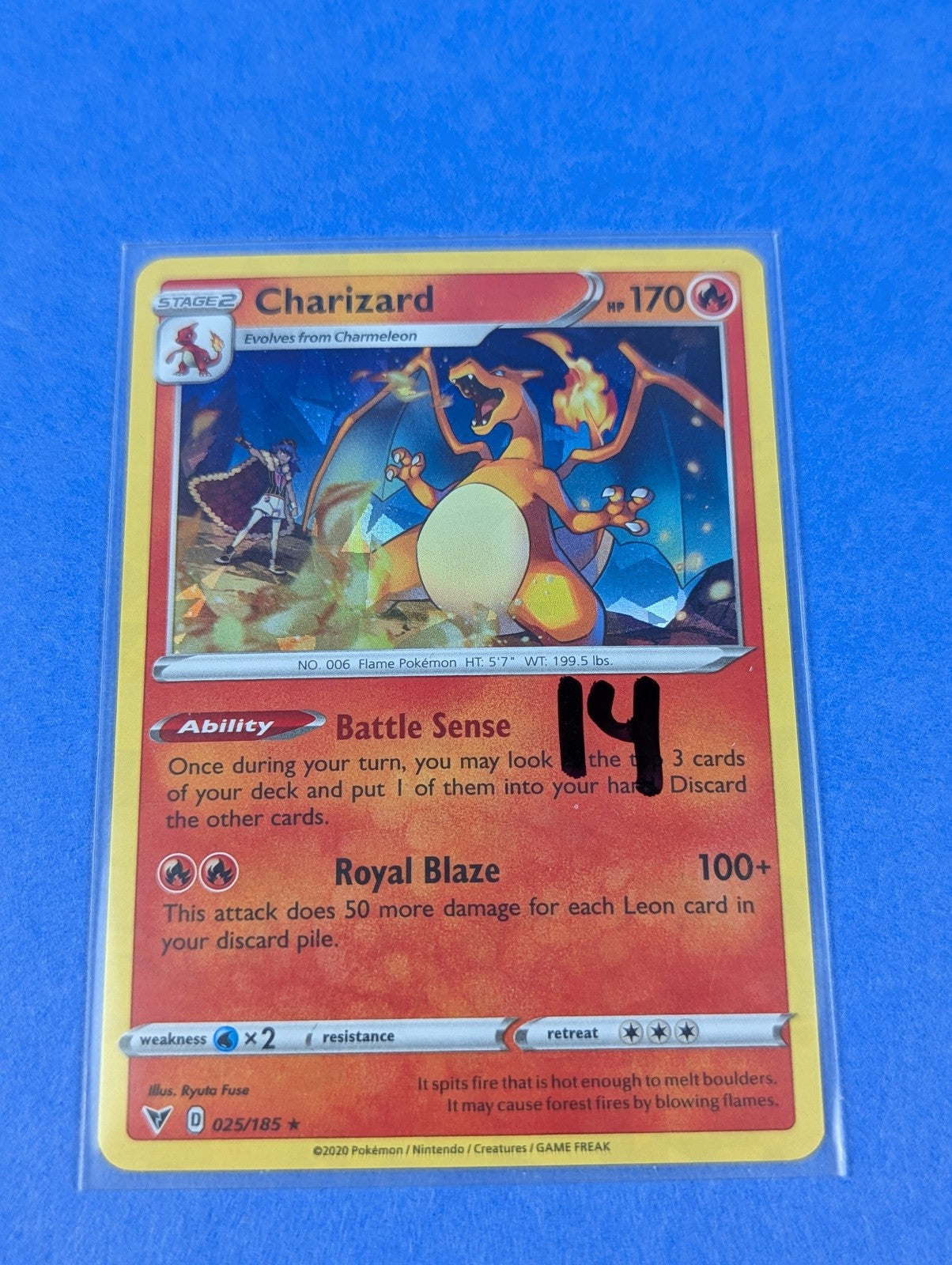 Charizard - 025/185 - Shattered Holo Rare Sword & Shield Promos - Pokemon - NM