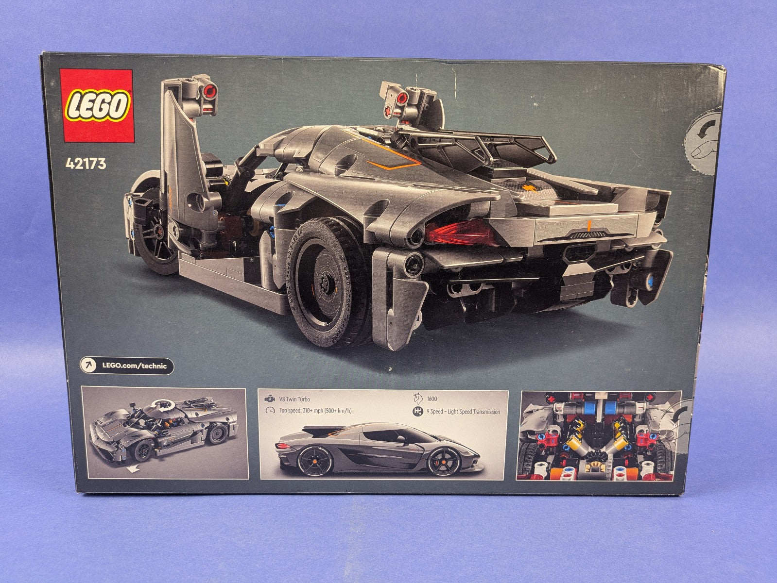 LEGO Technic Koenigsegg Jesko Absolut Gray Hypercar 42173