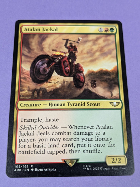 MTG Magic: Universes Beyond: Warhammer 40,000: Atalan Jackal #105/168 Rare - NM