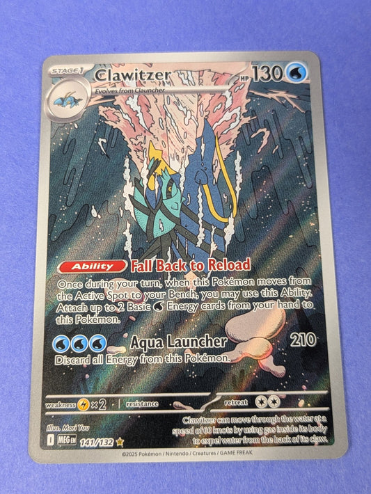 Clawitzer - 141/132 - Illustration Rare Mega Evolution - Pokemon Card - NM