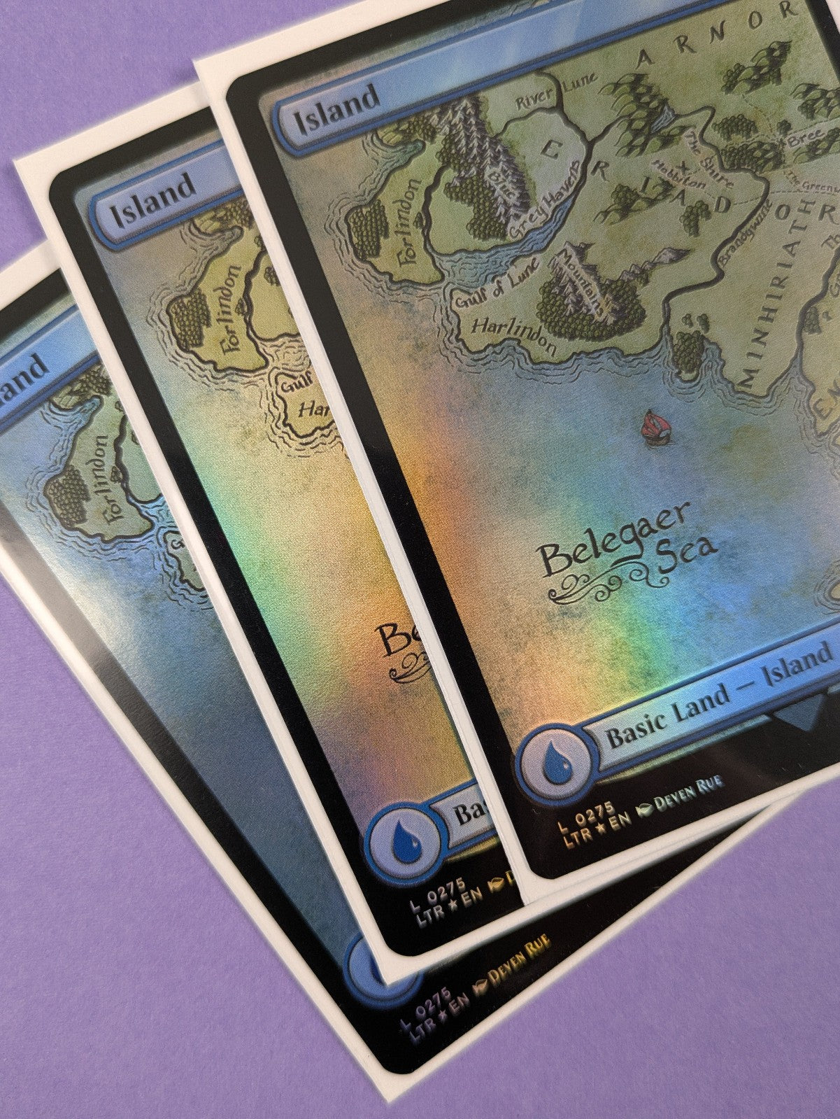 MTG: The Lord of the Rings: Tales of Middle-earth: Island Foil #0275 Land - NM