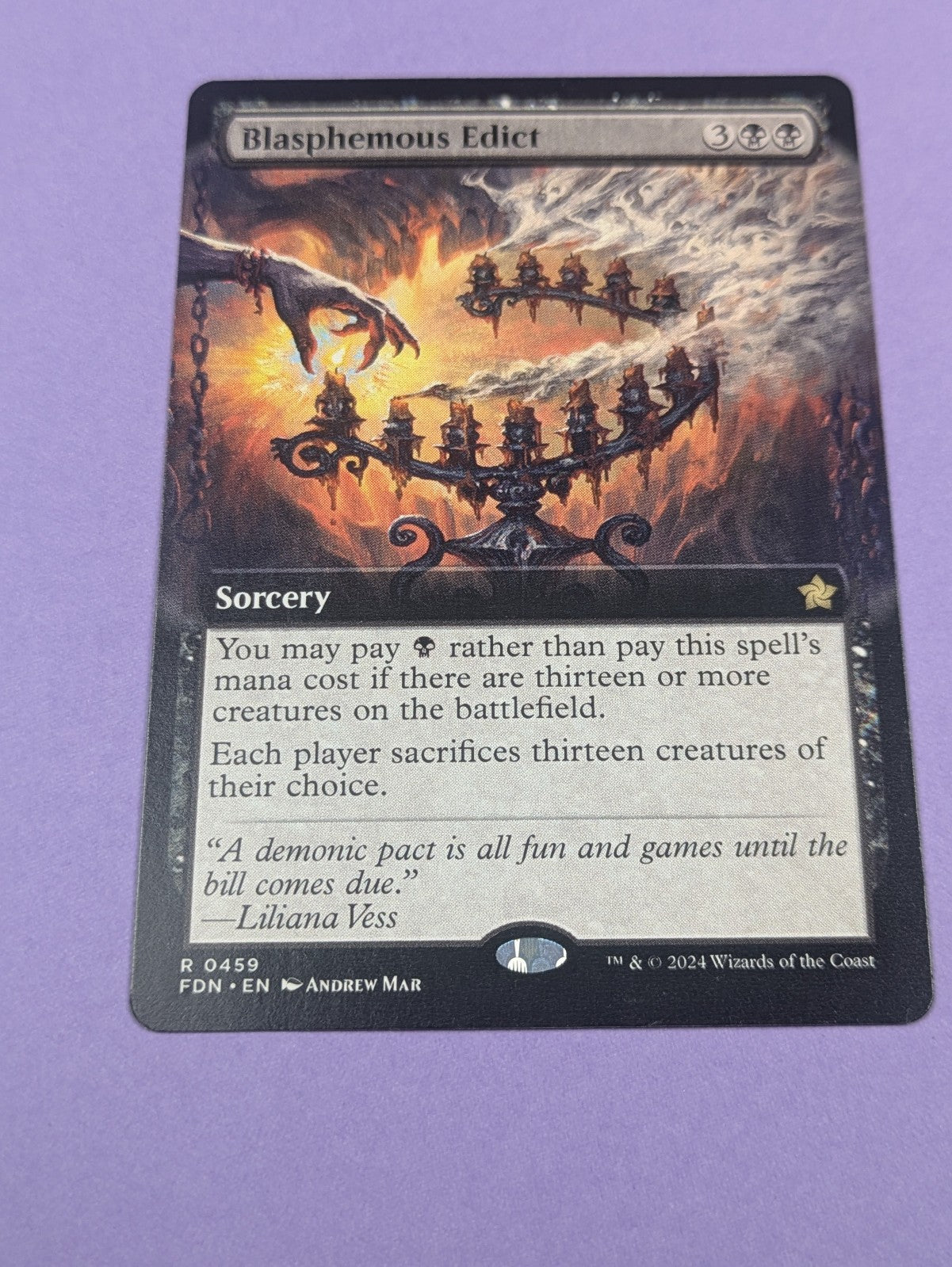 MTG Magic: Foundations: Blasphemous Edict #0459 Rare - NM