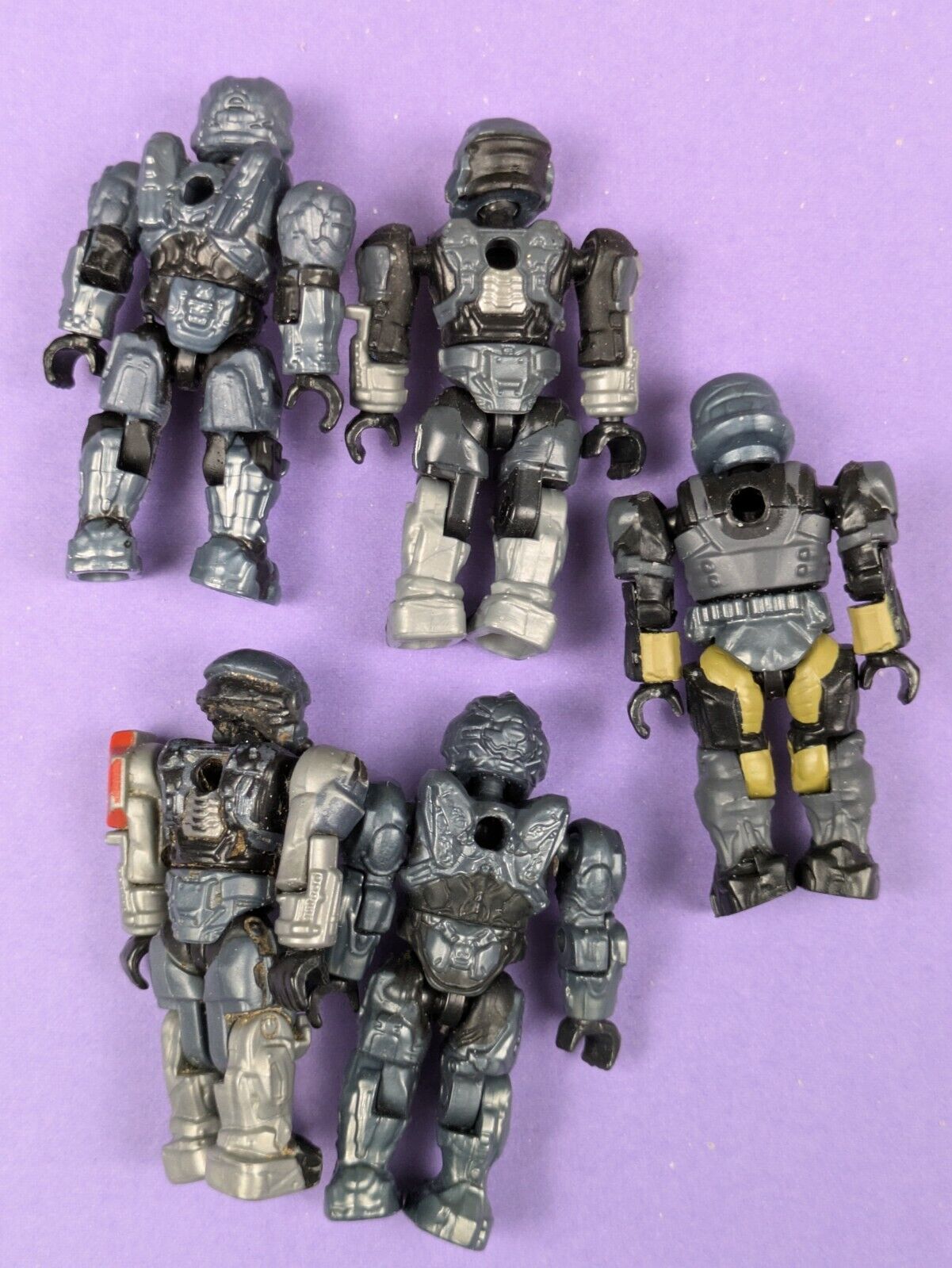 HALO Mega Bloks Construx Silver UNSC Spartan Recruit Mark V Squad Unit 96954