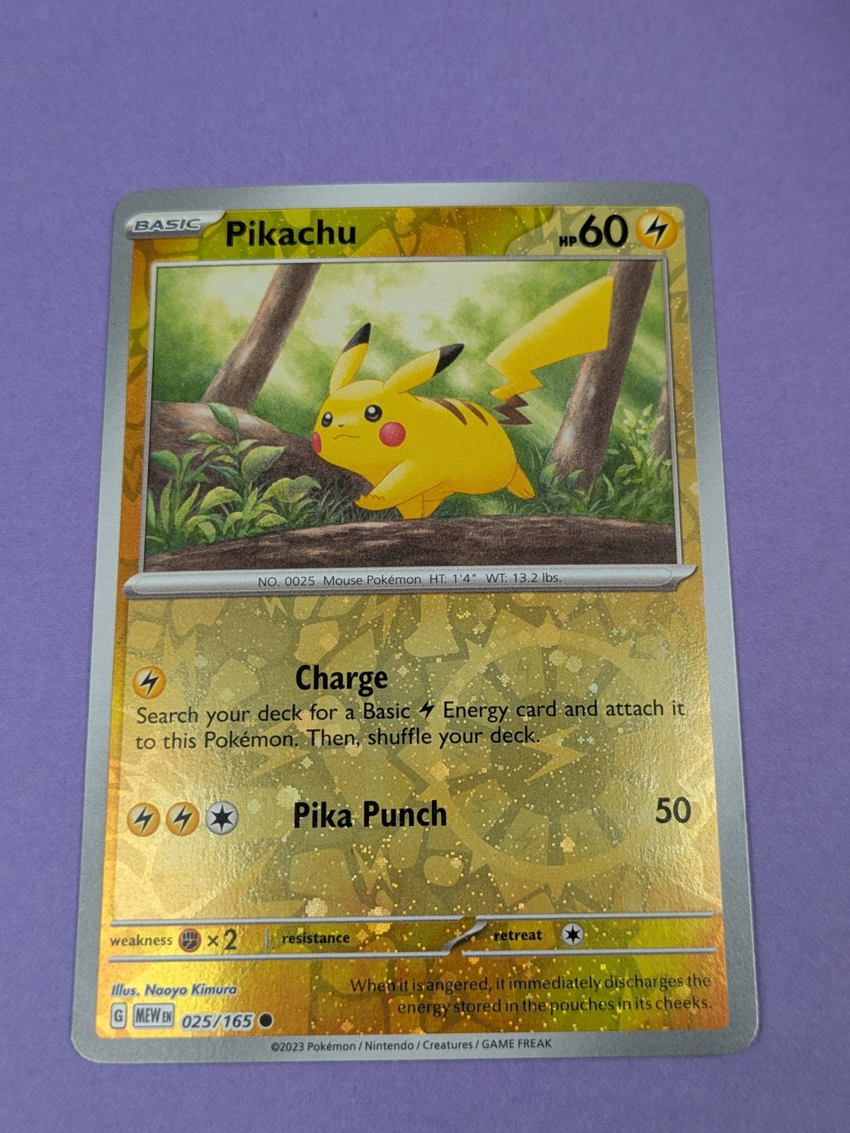 Pikachu - 025/165 - Promo Reverse Holo Scarlet & Violet Promos - Pokemon - NM
