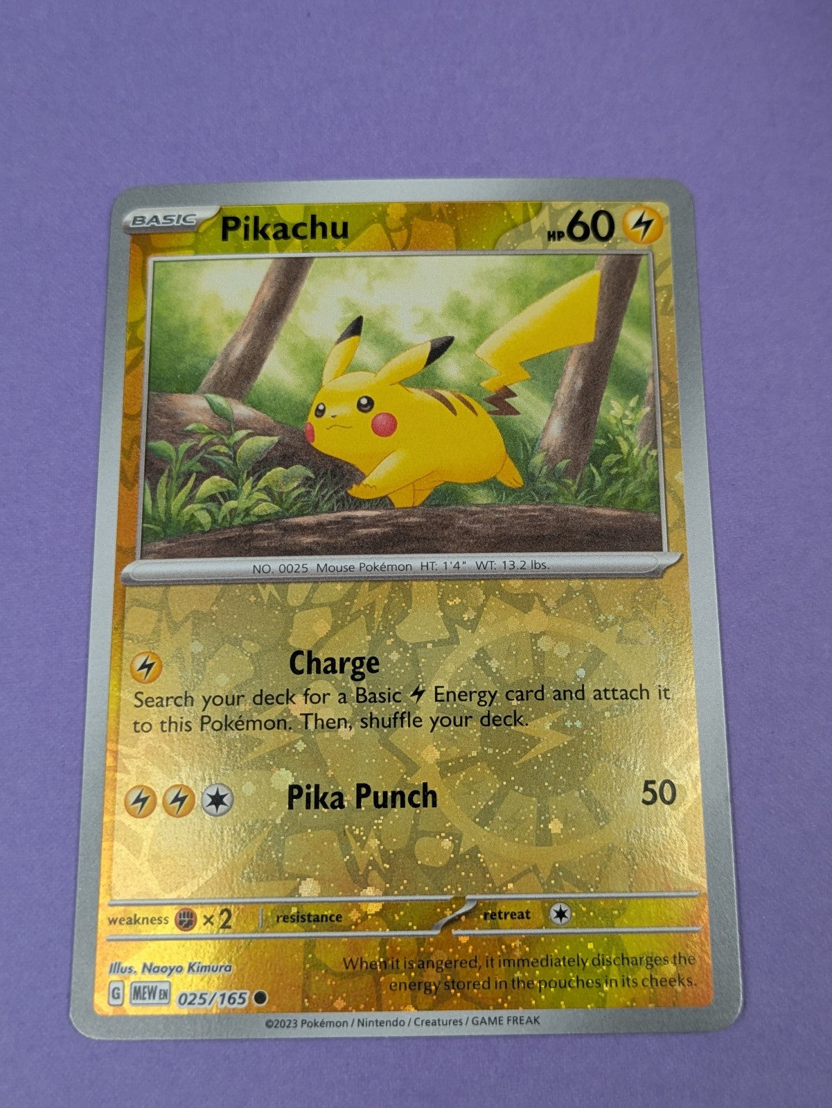 Pikachu - 025/165 - Promo Reverse Holo Scarlet & Violet Promos - Pokemon - NM