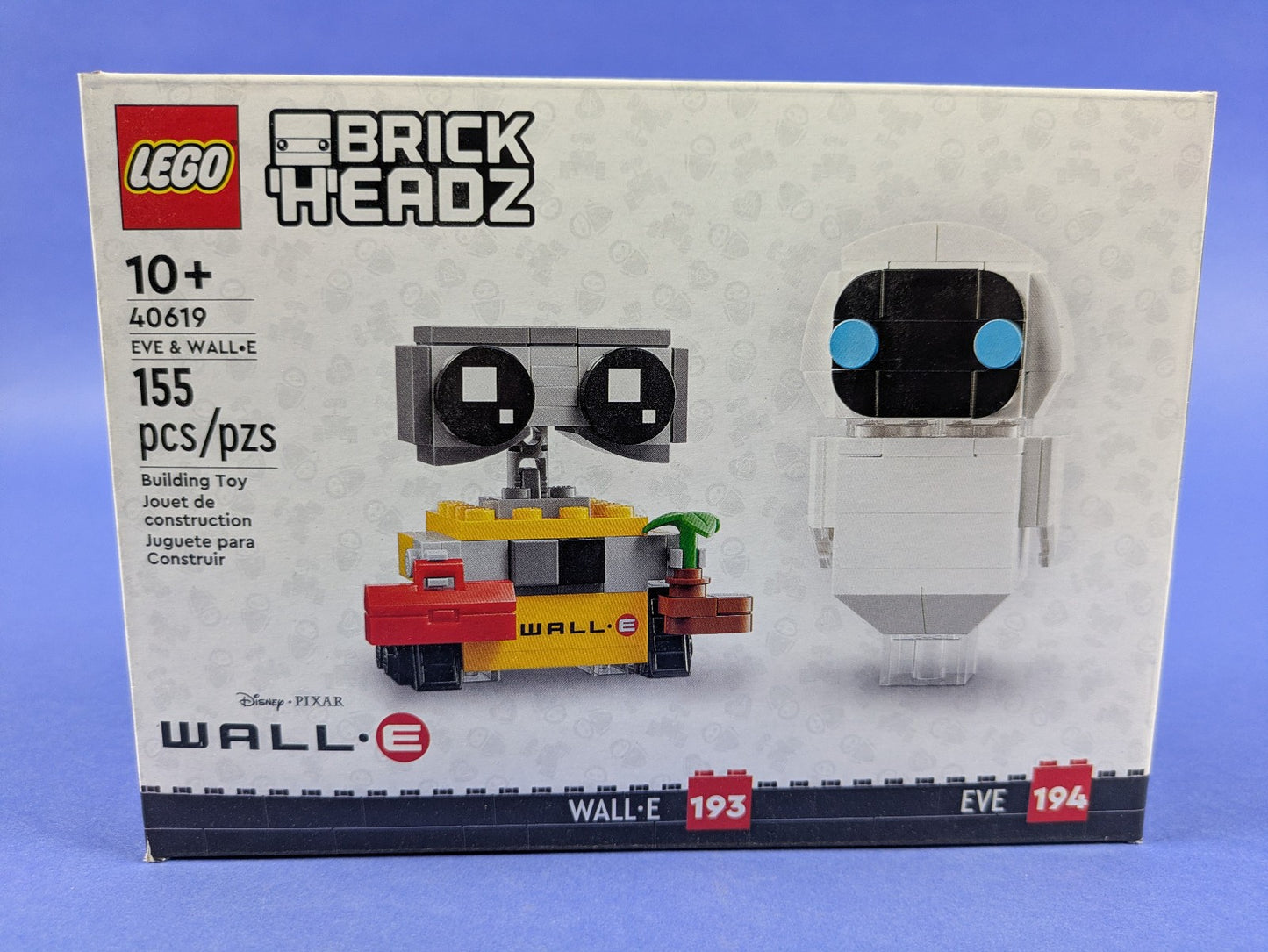 Lego BrickHeadz: WALL-E: EVE & WALL-E Set 40619 BRAND NEW