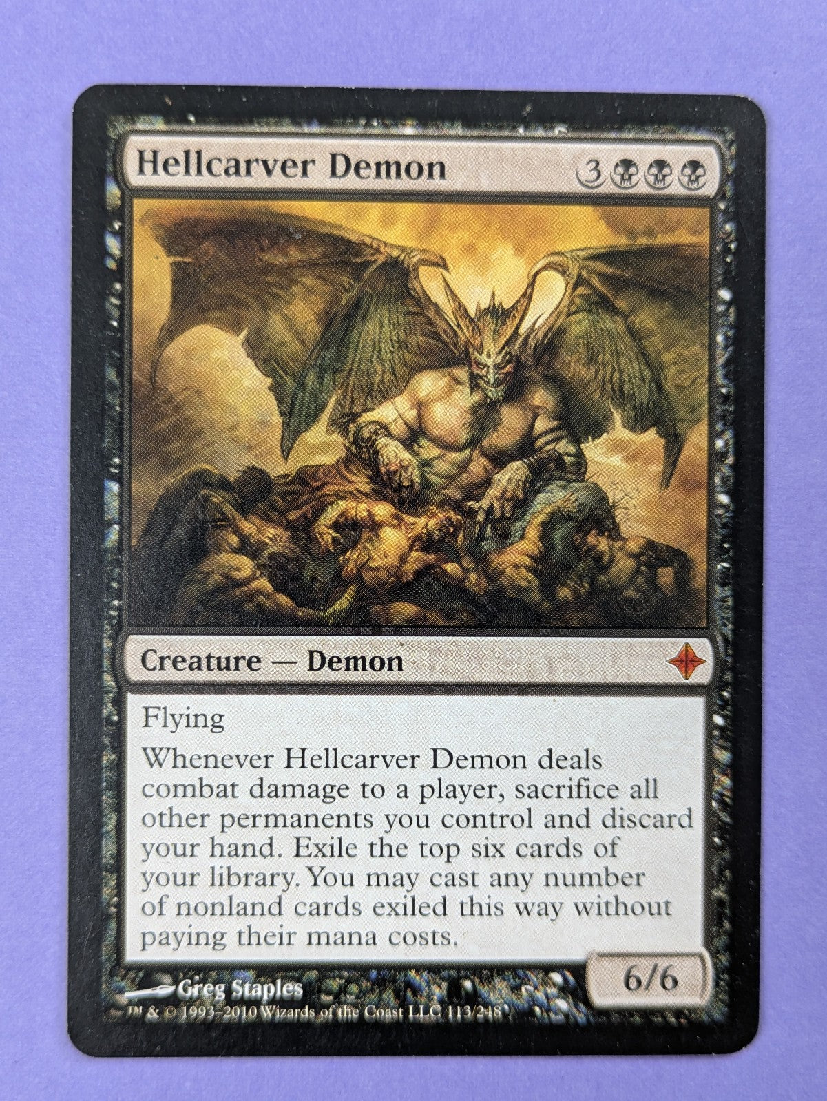 MTG Magic: Rise of the Eldrazi: Hellcarver Demon #113/248 Mythic - LP