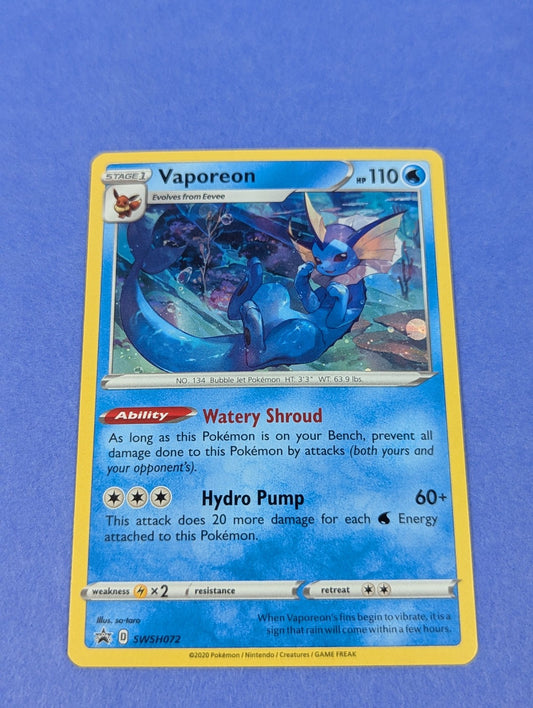 Vaporeon - SWSH072 - Holo Promo Sword & Shield Promos - Pokemon - NM