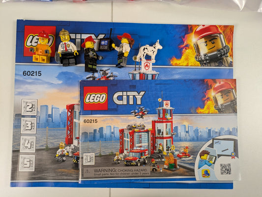Lego Town: City: Fire: Fire Station Set 60215 - w/ Instructions