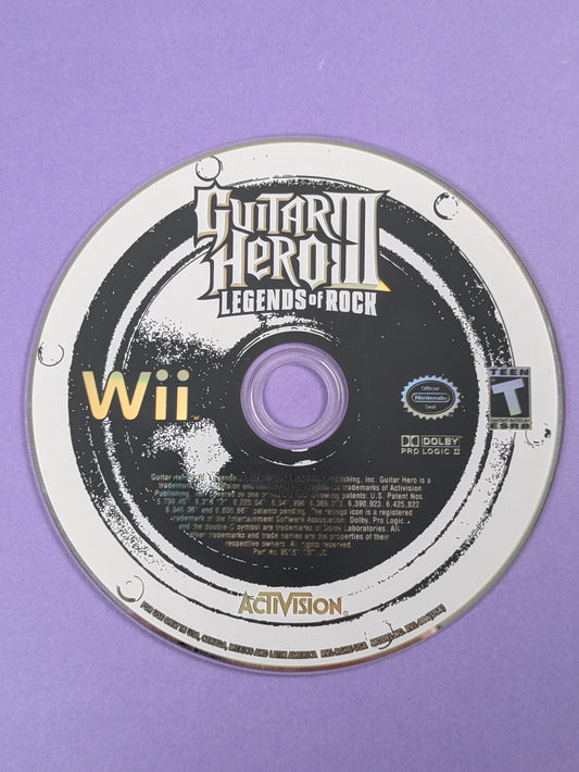 Nintendo Wii Video Game: Guitar Hero 3 Legends of Rock (Wii, 2007) Disc Only